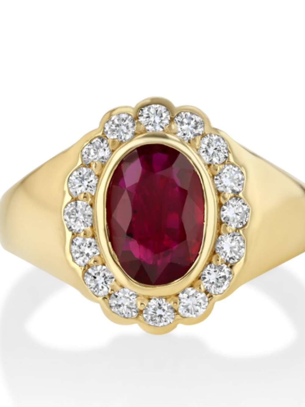 REAL FINE STUDIO Heirloom Signet in Cherry (REAL RUBY STONE)